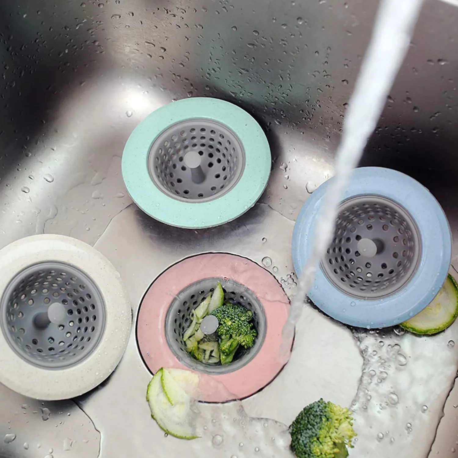 1108 Silicon Sink Strainer Kitchen Drain Basin Basket Sink Drainer