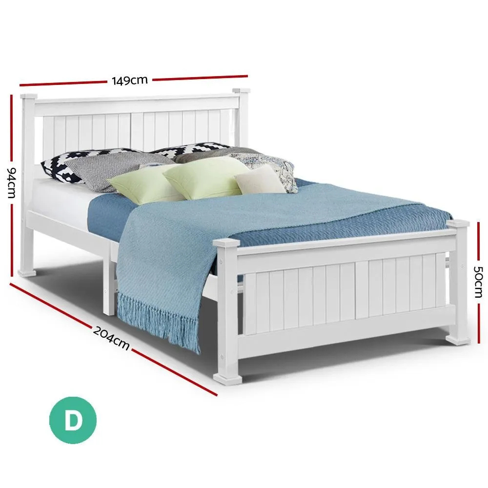Airlie Wooden Double Bed Frame White