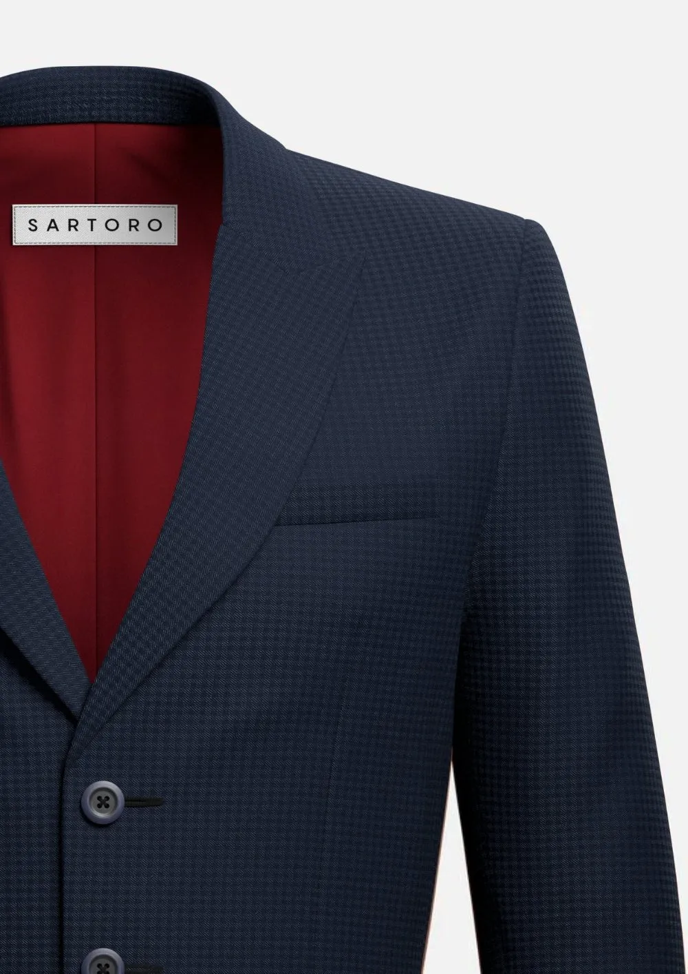 Broadway Navy Microcheck Suit