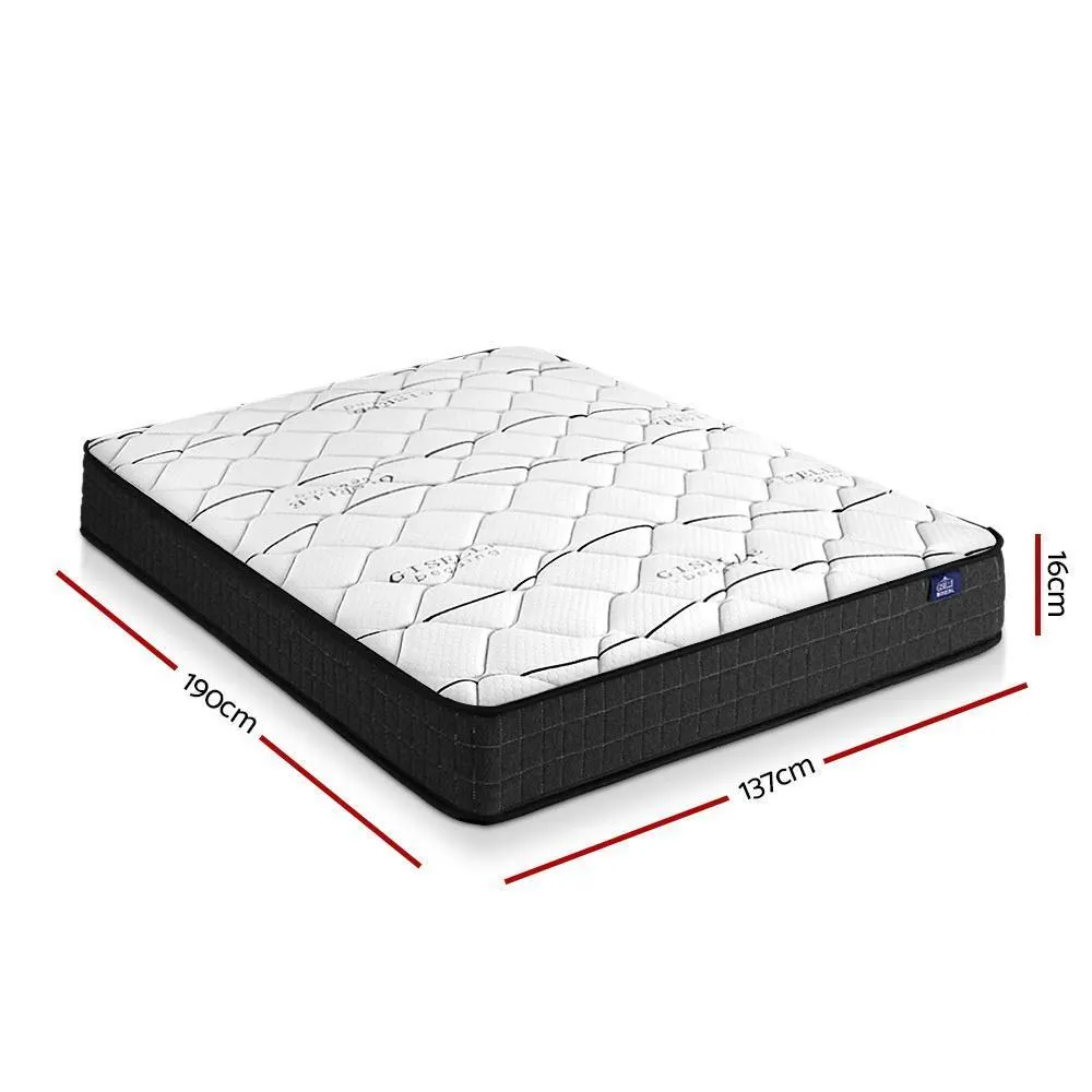 Double Package | Tarcoola Bed Charcoal & Glay Bonnell Spring Mattress (Medium Firm)