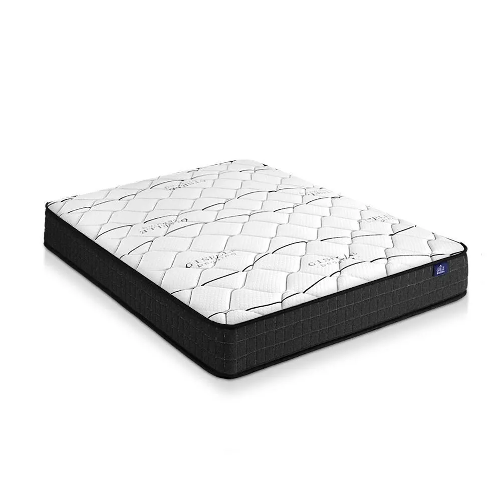 Double Package | Tarcoola Bed Charcoal & Glay Bonnell Spring Mattress (Medium Firm)