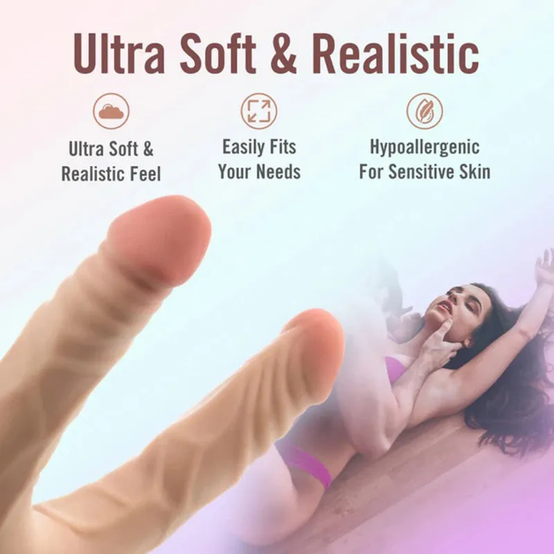 Beige Posable Double Dong - 14-inch, by Dr. Skin Plus