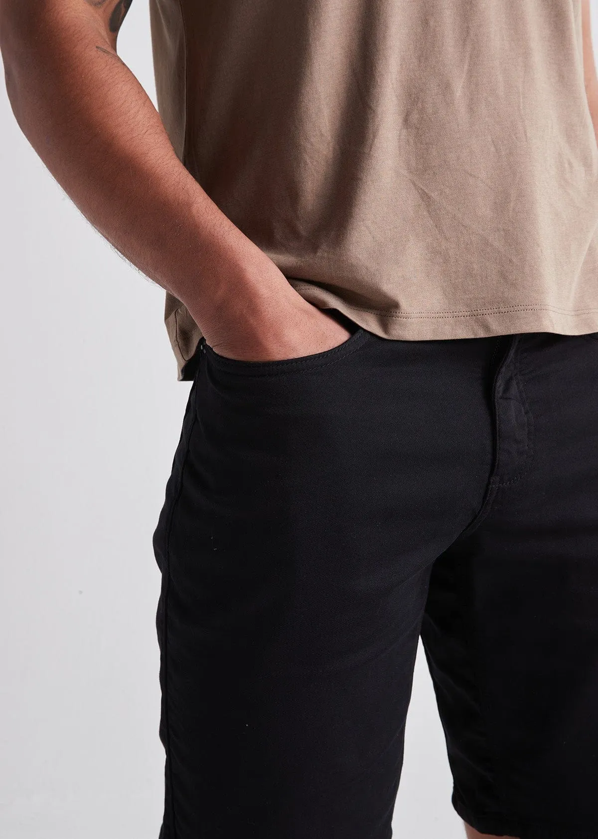 DU/ER SHORT NO SWEAT RELAXED BLACK 10"