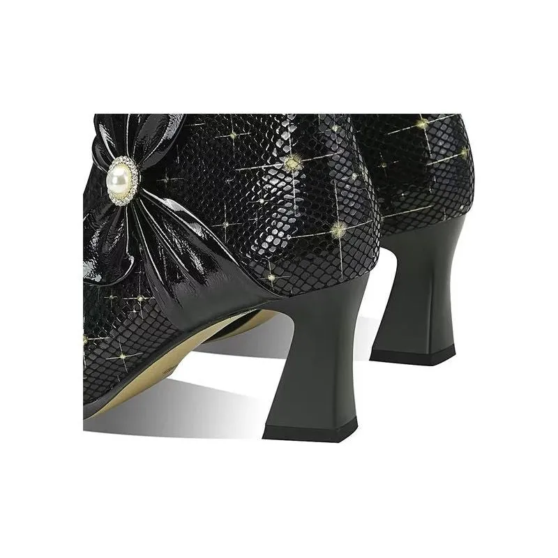 ExoticLuxe Autumn Texture Ankle Boots