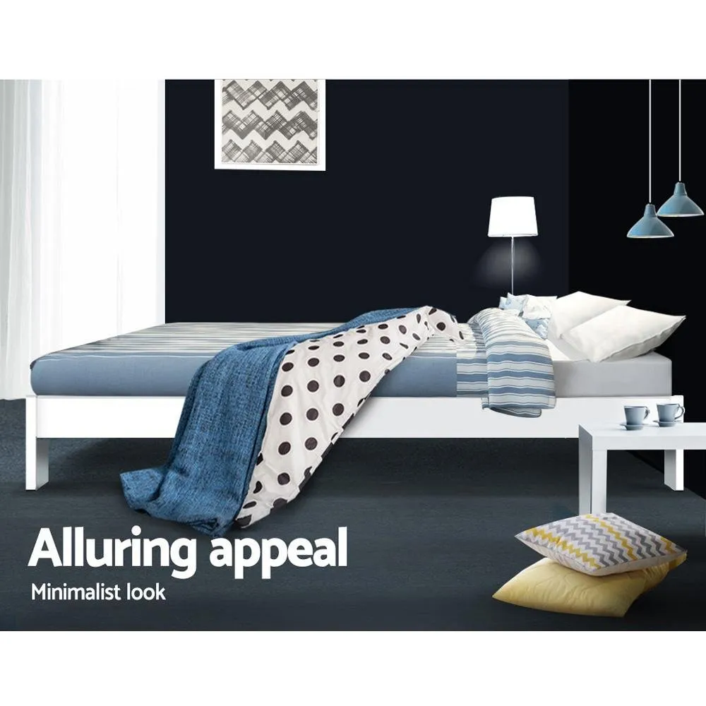 Fairy Wooden Double Bed Frame White