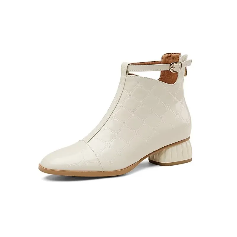 LuxeLeather Exotic Modish Ankle Boots
