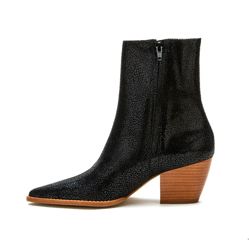 Matisse Caty Black Mini Leopard Ankle Boot