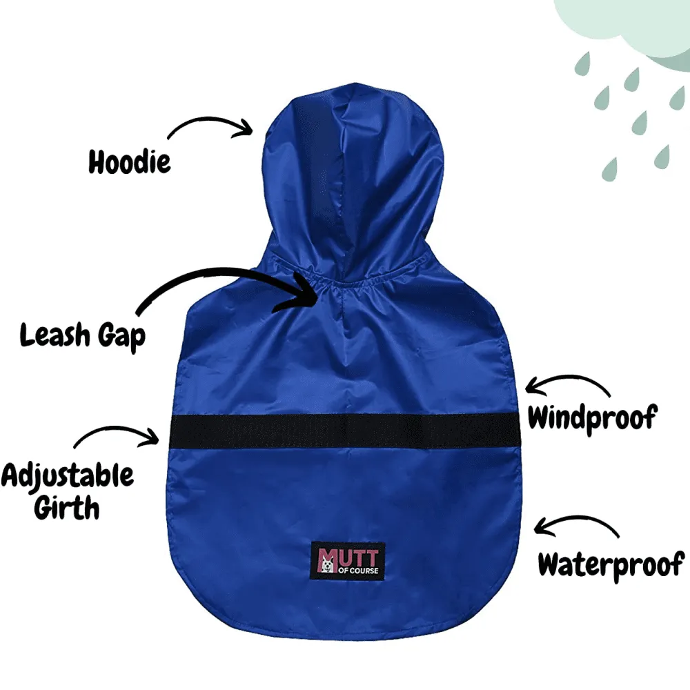 Mutt of Course Raincoat For Dogs (Blue)
