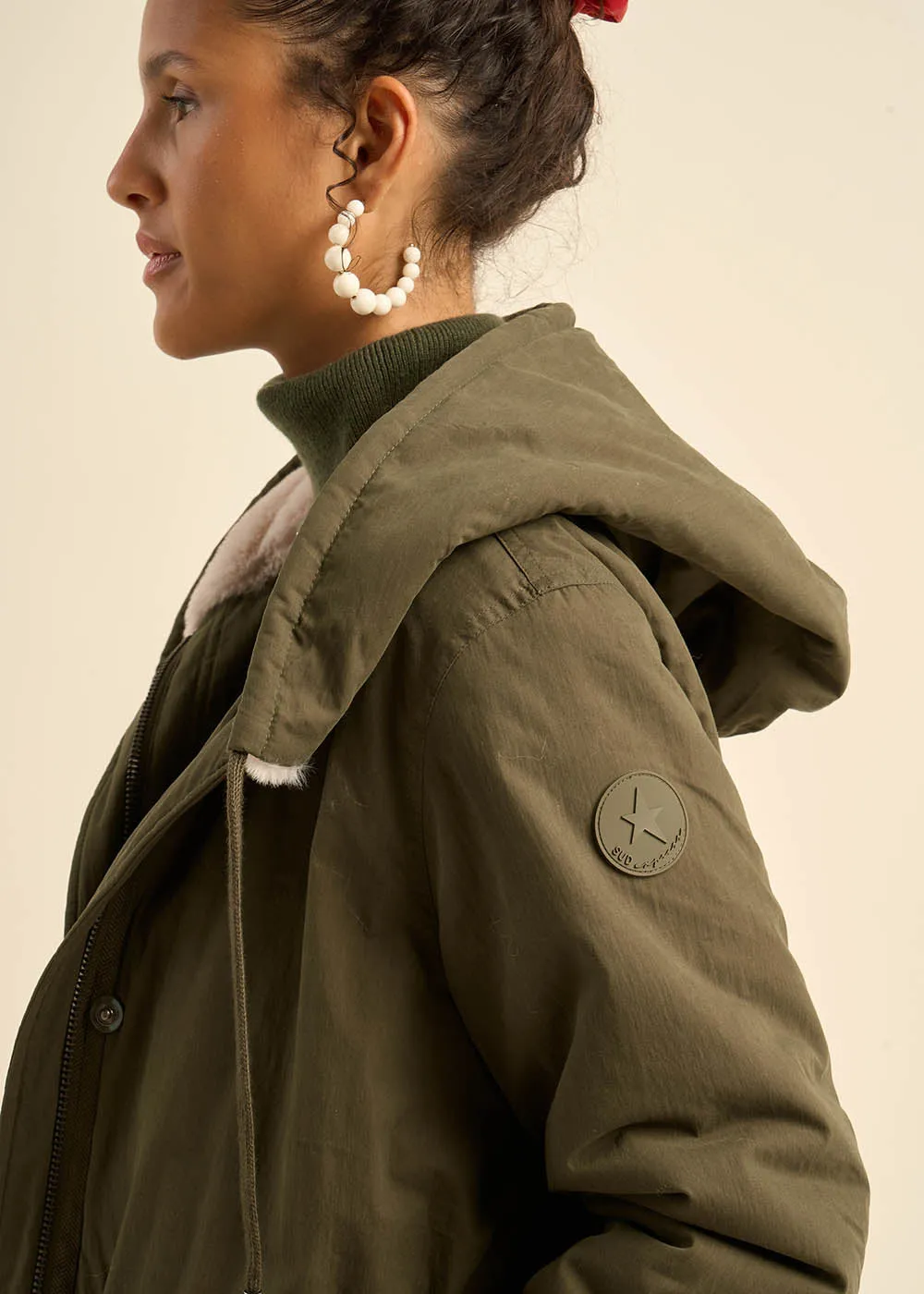Parka longue à capuche