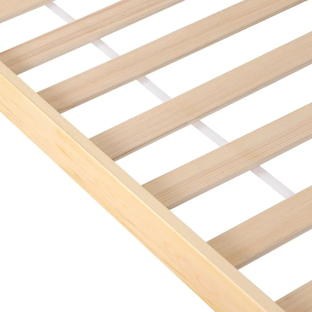 Rita Rattan Double Wooden Bed Frame Pine
