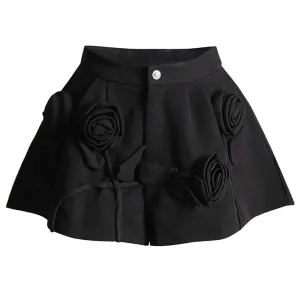 Solid Short Pants For Women High Waist Patchwork Flower Pocket Elegant Casual Shorts Female Summer Fashion Clothing Solid Short Pants For Women High Waist Patchwork Flower Pocket Elegant Casual Shorts Female Summer Fashion Clothing