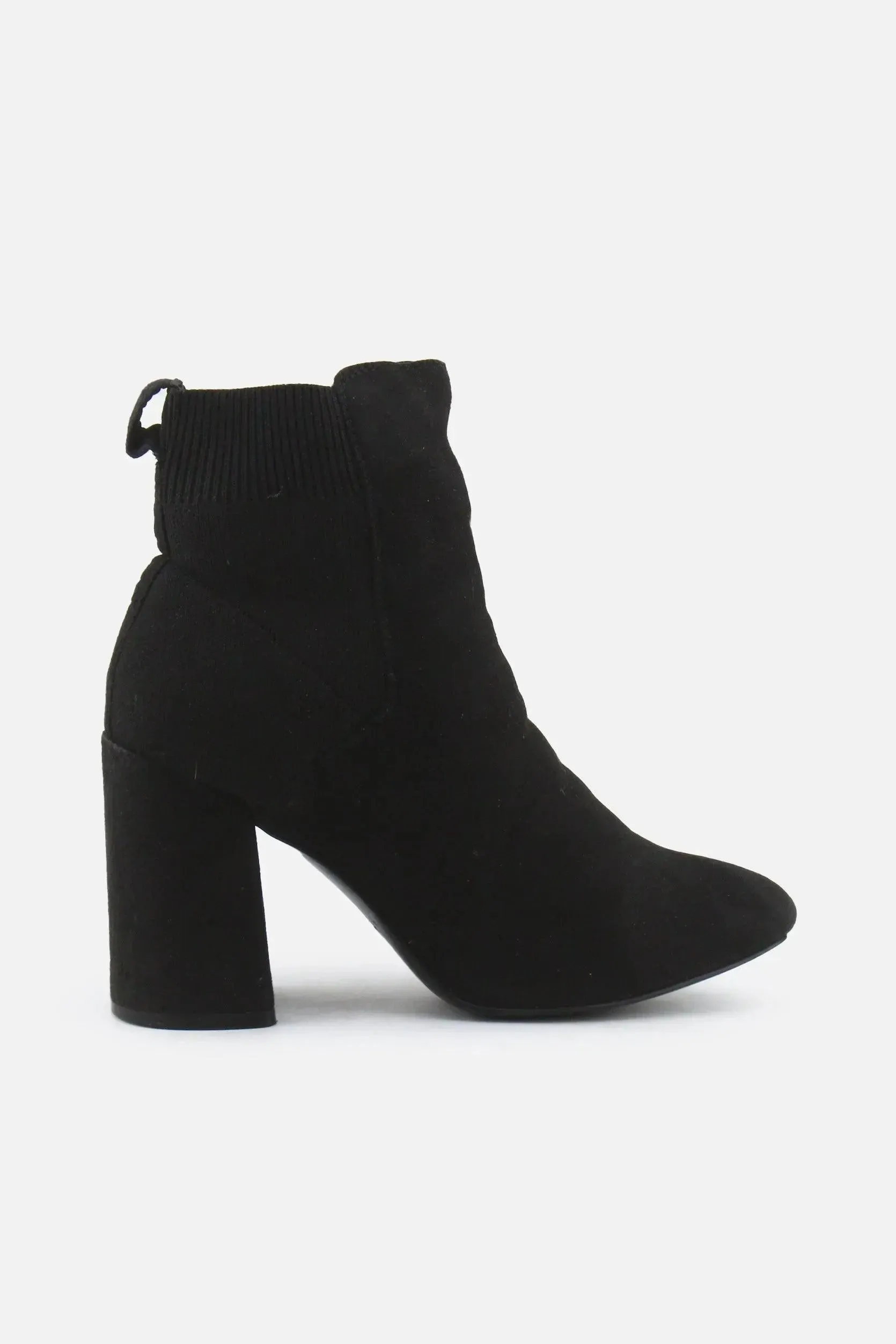 Timbo Stretchable Block Ankle Boots | Suede